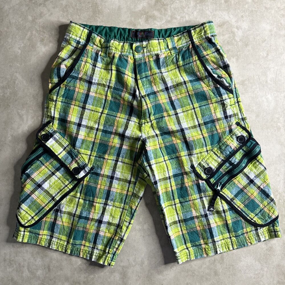 Member's Property Men’s Plaid Shorts ￼34” Lightweight Colorful Golf Boat